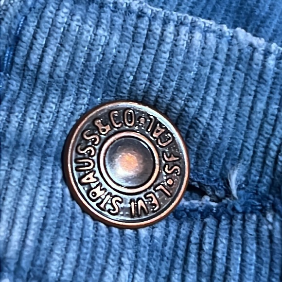 Levi’s 70’s Retro Baby Blue Corduroy  Jeans 28” x30” - Picture 2 of 5